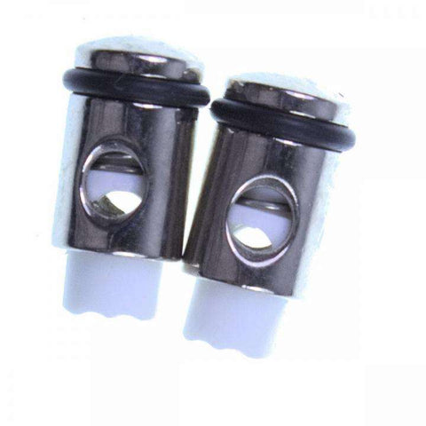 Kordelstopper Silber Metall weiß KOST-27s