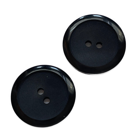 Knopf mit Rand schwarz KS-424