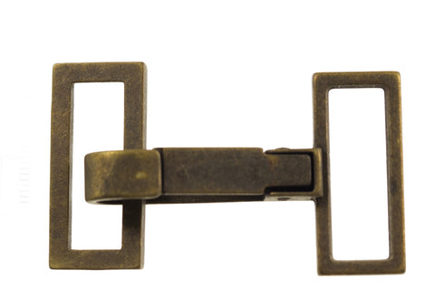 Taschen Karabiner mit Rechteckig alt Messing PK-11ag