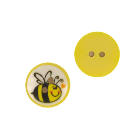 Kinderknopf mit Bienchen Motive