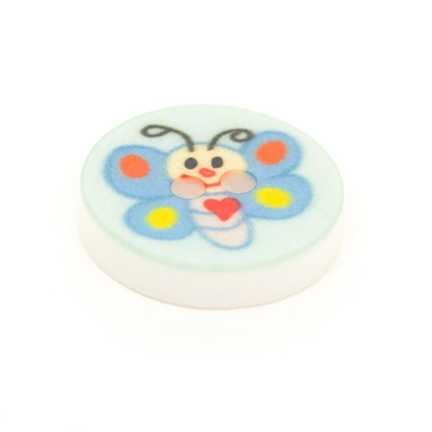 Kinder Knopf Süßer Schmetterling kk-12-blau