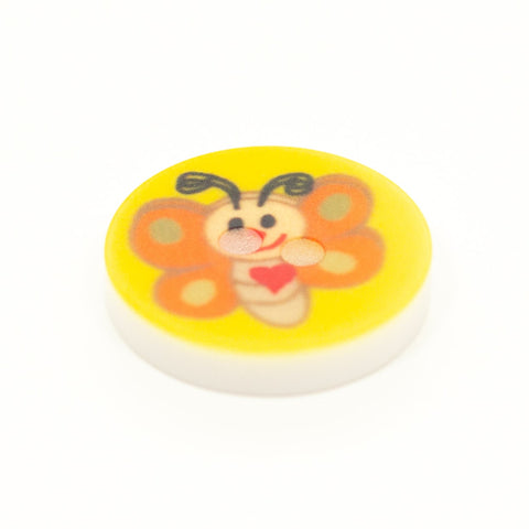 Kinder Knopf Süßer Schmetterling kk-12-gelb