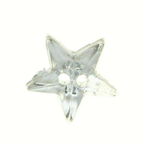 Kinder Knopf Stern Silber KK-63