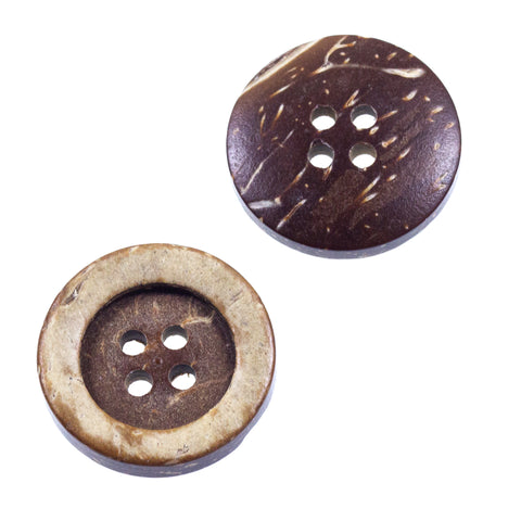 Holz Knopf aus Kokosholz mit Rand HK-180