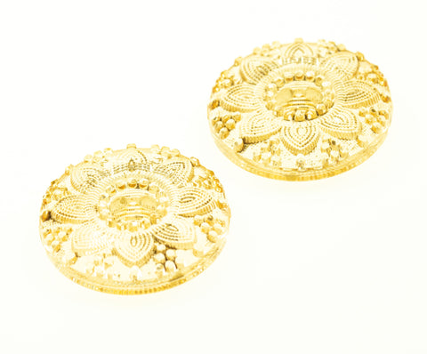 Blüten Knopf transparent KD-18-orange