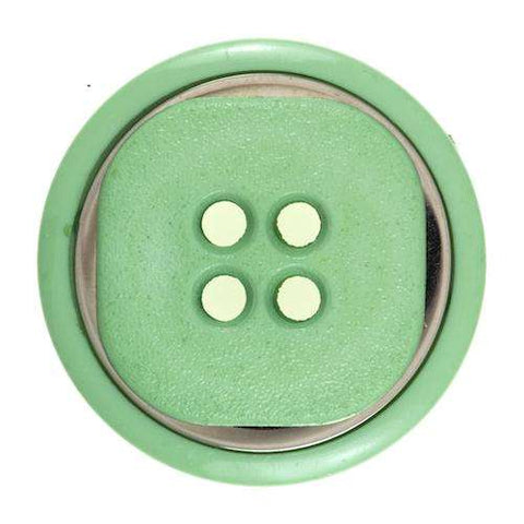 Knopf mit großem Metalleinsatz grün KGR-62
