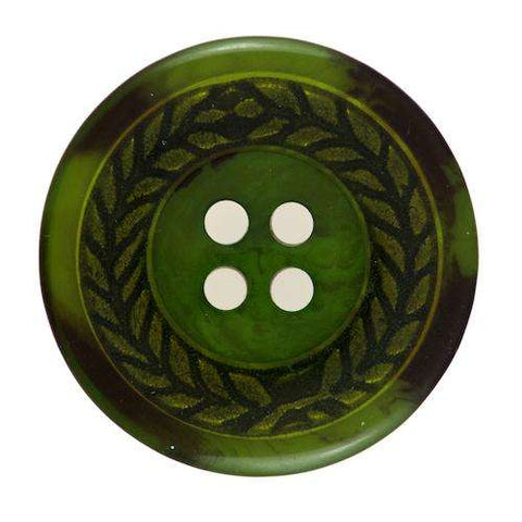 Knopf mit Metalleinsatz grün KGR-68