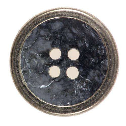 4-loch Knopf mit Metalleinfassung KG-26