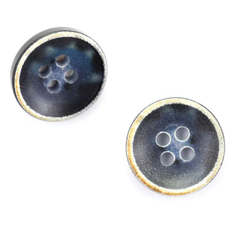 Hornimitat Knopf HI-44-blau-creme