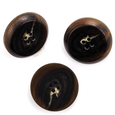 Knopf Hornimitat hi-47-dunkel-braun