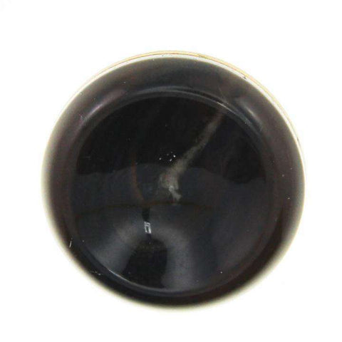 Hornimitat Knopf HI-8 dunkel-braun