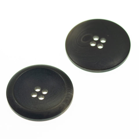 Knopf Hornimitat hi-75-schwarz-braun