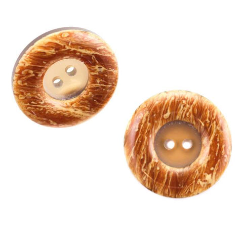 2-Loch Knopf Holzimitat KBR-8