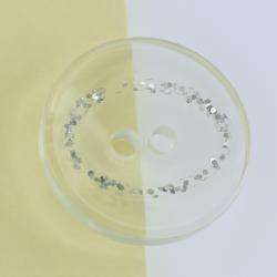 Transparenter Knopf mit Glitzer KD 3