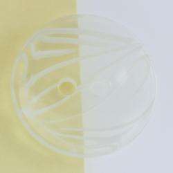 Transparenter Knopf mit weißem Muster KD 6