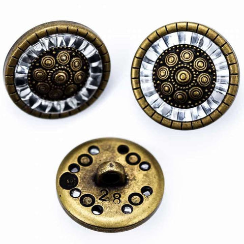 Ösen Knopf mit Spiegelrand KGO-13m