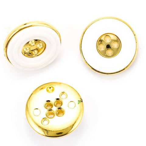 4-Loch Knopf kgo-16g-weiss