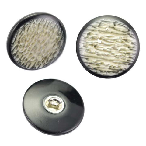 Knopf Perlmuttoptik KM-83-schwarz-grau