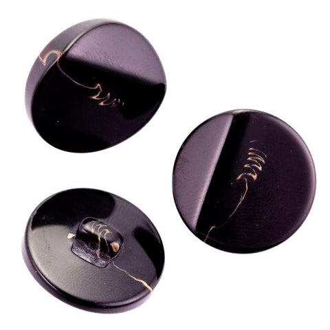 Knopf Hornimitat KM-94-schwarz