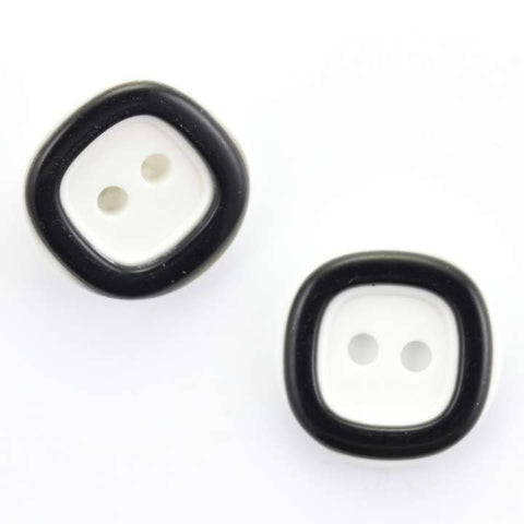 Knopf weiß schwarz KW-36