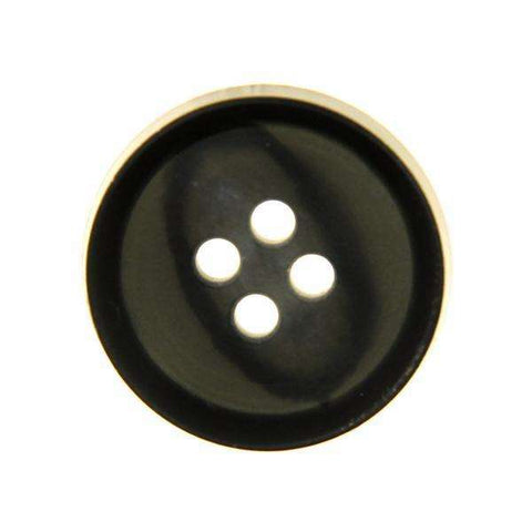 Knopf 4-Loch mit Rand blau KBL-14