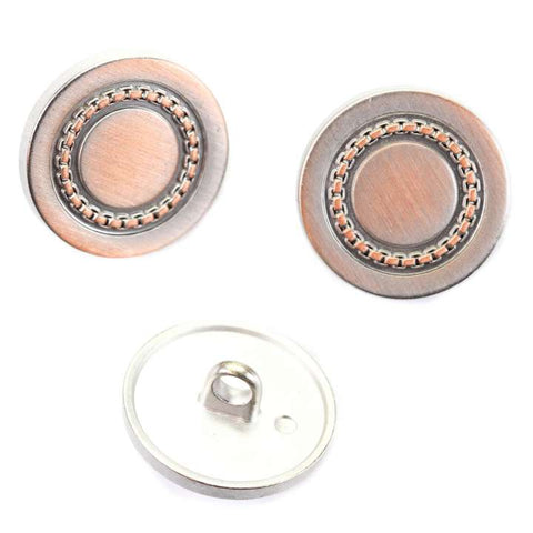 Metall Knopf Silber Kupfer MK-253sk