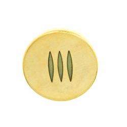 Knopf mit Streifenmuster MK-381g 6grün