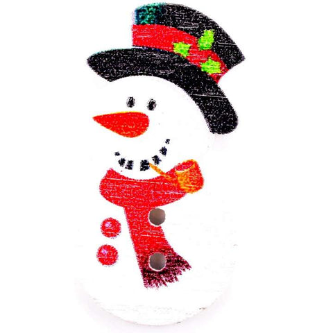 Holz Knopf Schneemann HK-36