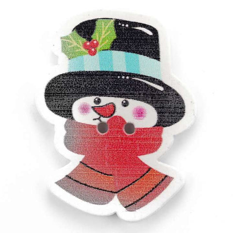 Holz Knopf Schneemann HK-45