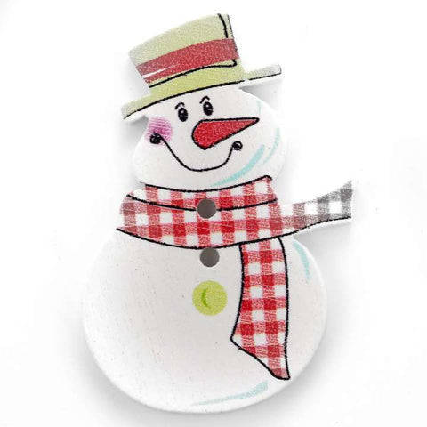 Holz Knopf Schneemann HK-46