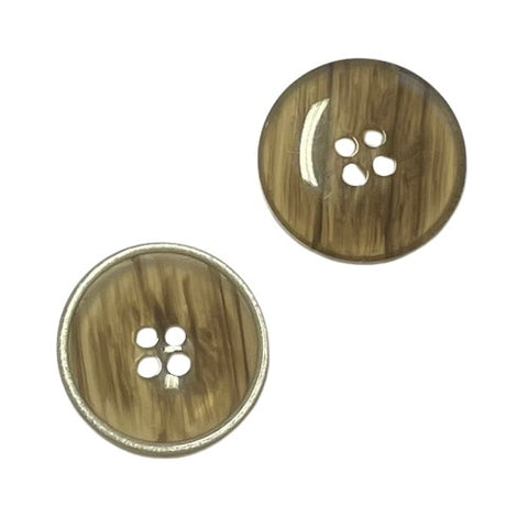 Leichter Hornimitat Knopf hi-85-A-Braun