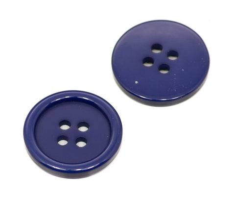 Knopf blau mit Rand KBL-180