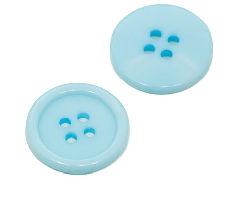 Knopf hell blau mit Rand KBL-180