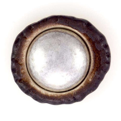 Knopf in Hornoptik mit Metalleinsatz HK-37