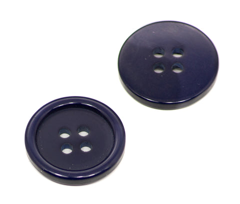 Knopf marine blau mit Rand KBL-180