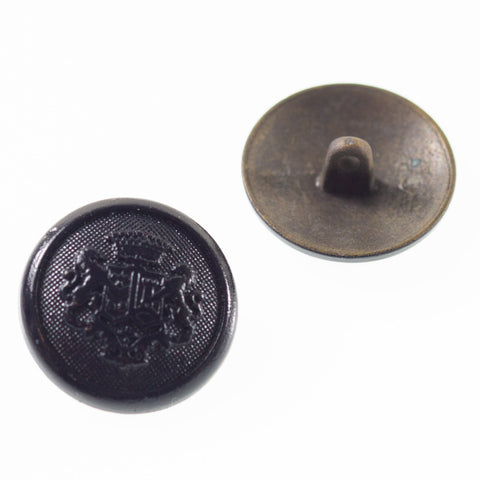 Wappen Knopf mit Öse schwarz mk-130