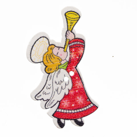 Holz Knopf Weihnachts-Motiv Knopf hk-48-2