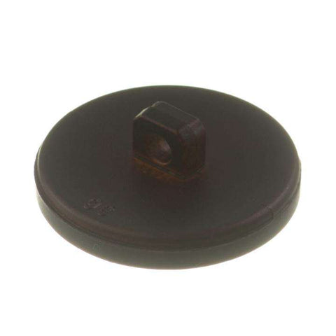 Knopf mit Öse Kunststoff Lederoptik KBR-24 braun