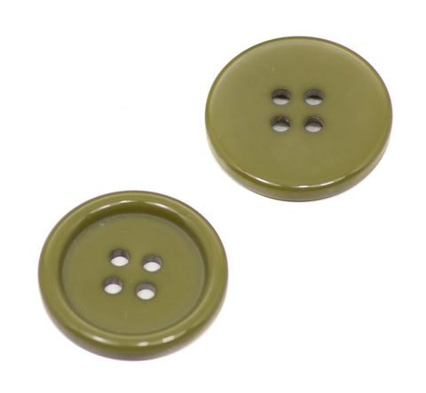 Knopf Olive grün mit Rand KGR-180