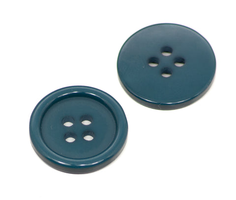 Knopf Petrol grün mit Rand KBL-180