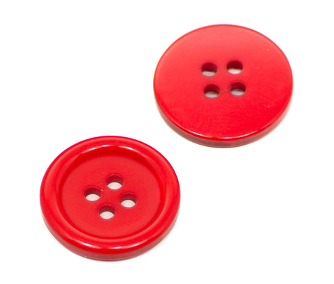 Rote Knöpfe mit Rand KRO-180