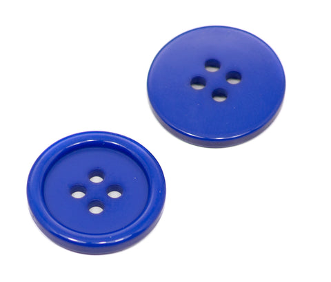 Knopf royal blau mit Rand KBL-180