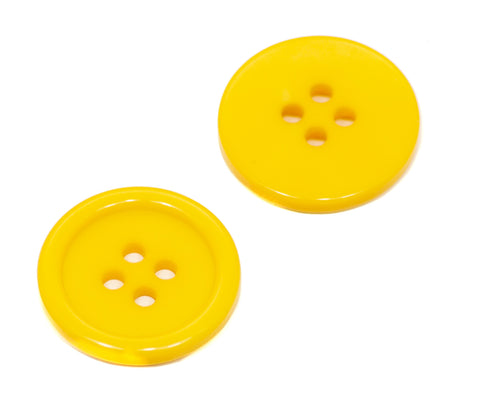 Knopf sonnengelb mit Rand KGL-180