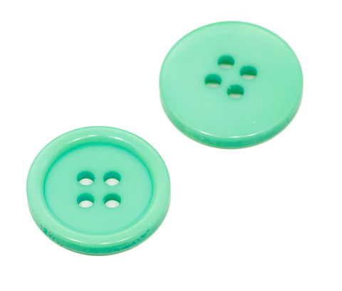 Knopf türkis mit Rand KT-180