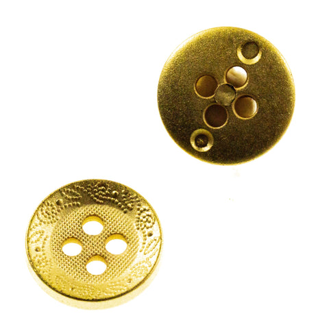 Knopf 4-Loch Gold matt kgo-15