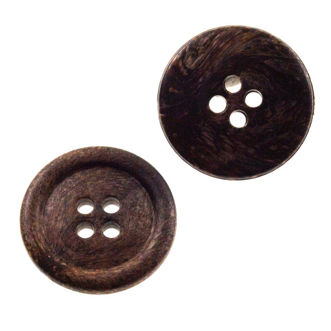 Knopf Teakholz Optik mit Rand kbr-109