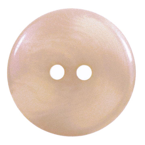 Flache 2-Loch Knöpfe 20 mm Creme Glänzend Meliert KN-6