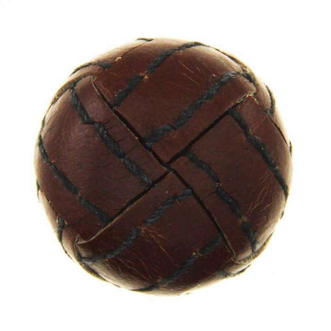 Knopf echt Leder LE-31 braun