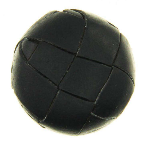 Knopf echt Leder LE-32 schwarz matt