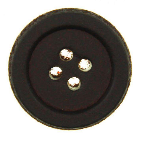 Knopf echt Leder LE-36 d braun